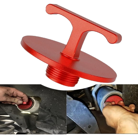 chasenew Aluminum Alloy Oil Filter Plug tool, for Dodge Ram 2500, 3500, 4500, 5500. 5.7L 5.9L 6.4L 6.7L Cummins Turbo Diesel MO285 05083285AA Oil Filter Cap Off Tool-car accessories Red
