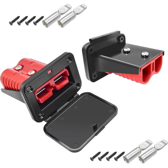 chasenew Plug 175A Quick Connect Wire Connectors with Mount and Cap 12-6 AWG Battery Quick Disconnect 12V-36V Battery Quick Connect Waterproof SB50 for Car RV Trunk Boat Winch