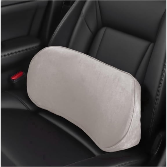 Chasenew Car Lumbar Support Pillow, Memory Foam Vehicle Seat Lower Back Support Cushion for Back Pain Relief & Sciatica, Comfortable Auto Driver Seat Pad, Universal for Vehicles (Light Gray)