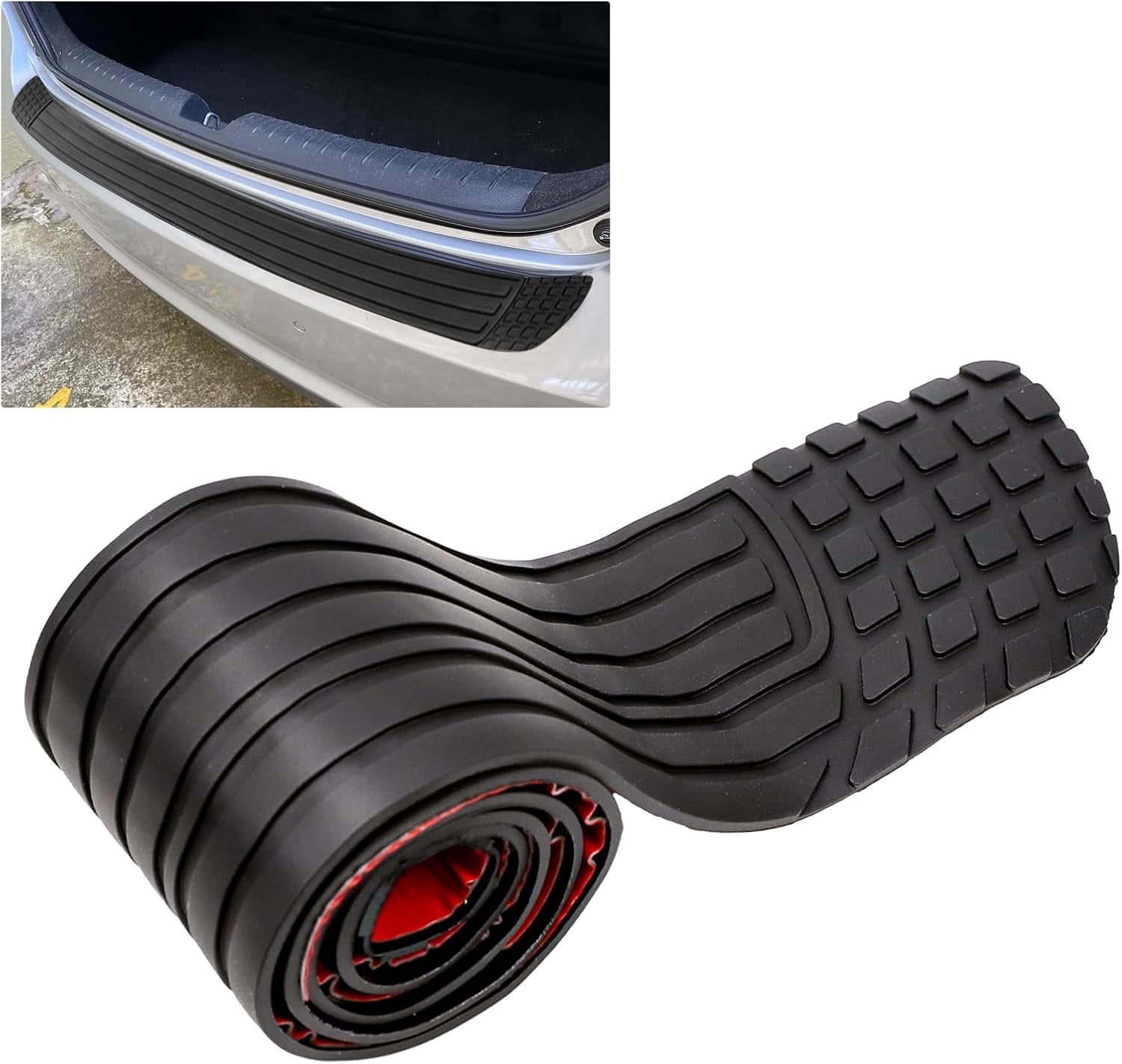 chasenew Car Rear Bumper Protector 40×3.3Inch Trimmable, Anti-Scratch ...