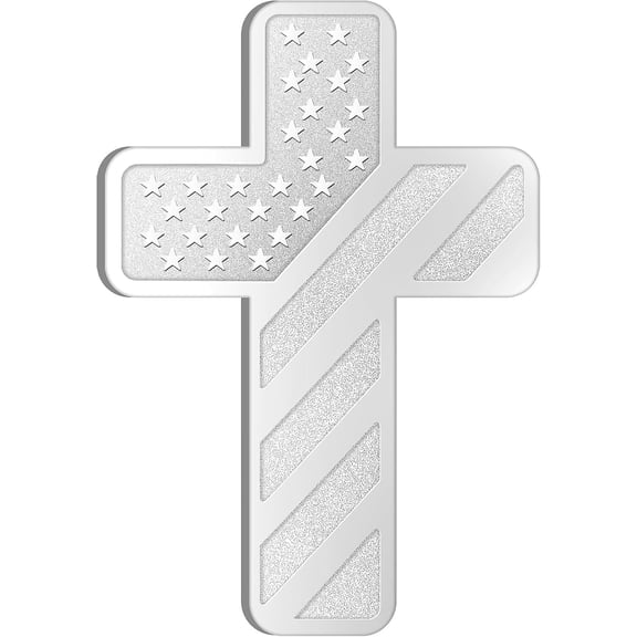 chasenew Cross Christian Car Emblem – Patriotic USA Flag Zinc Alloy 3D Badge with 3M Adhesive – Cross Decal for Car, Truck, Window, Door, Toolbox, or Home Decor (Chrome)