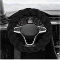 thumbnail image 1 of chasenew Fluffy Car Steering Wheel Cover, 15 Inches Anti-Slip Twisted Fuzzy Steering Wheel Protector, Comfortable & Luxurious Plush Wheel Wrap Cover Interior Decor for Women (Green), 1 of 7