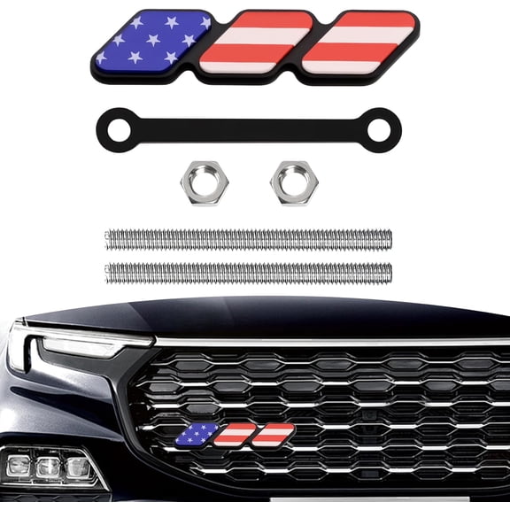 chasenew Grille Decor Badge, TRD Emblem, Tri-Color Grille Badge Decoration Accessories, Car Front Grill Insert Emblem for Toyota Tacoma 4Runner Tundra Sequoia Rav4 Highlander (Rose Gold)