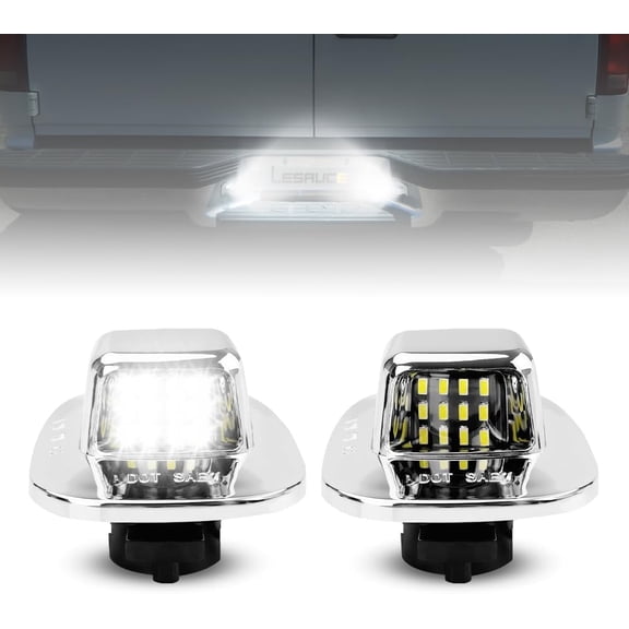 chasenew LED License Plate Light For Toyota Camry Highlander Avalon Prius C Yaris Tag Lamp Assembly, Powered by 18-SMD Xenon 6000K White LED Tag Lights, IP68 Waterprooof, 2PCS