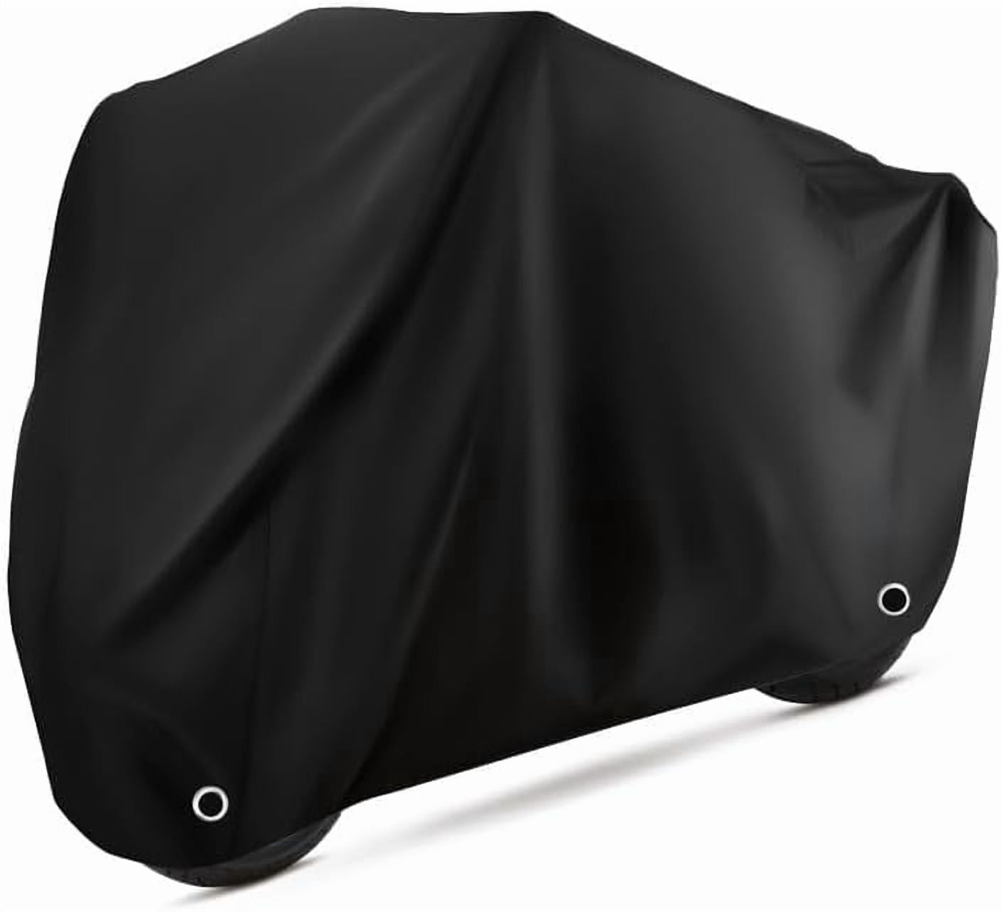 chasenew Motorcycle Cover Waterproof Sun with Lock-Holes & Storage Bag Heavy Duty Material, Fits up to 104" Harley Davison and All Motors (XXL Black)