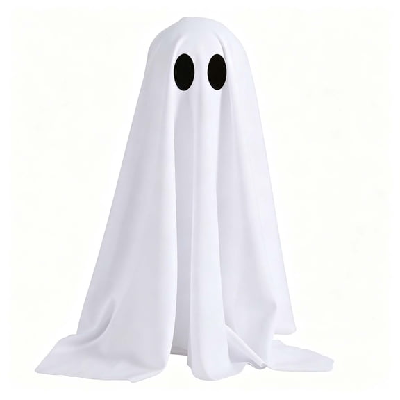 chaungfeng 1 Pack Halloween Decor - Halloween Decorations Indoor with LED Light - 18.9" DIY Spooky Ghosts Crafts - Scary Ghost Lamp for Indoor Party Home Table Room Kitchen Office