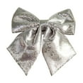 thumbnail image 1 of chaungfeng 1-Pack Sequin Christmas Bows, for Gift Wrapping, Tree Decor, Wreath, Craft, Wedding, Party, Pearl Cottons Bows for Bakery Candy Bags, Home Decor, 8x10 Inches, 1 of 6