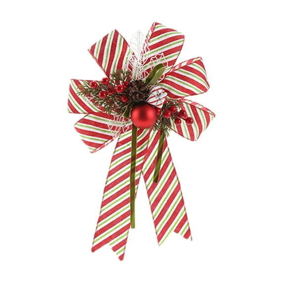 chaungfeng 1 Pcs Fabric Christmas Bows, Multi Layer Xmas Bows for Tree Wreaths Gift Holiday Party Indoor and Outdoor, Wedding Shopping Mall Window Background Wall Decor, 14"x16"