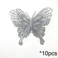 thumbnail image 1 of chaungfeng 10-Pack Sparkling Butterfly Ornaments, Glittering Decor, for Christmas Tree, Wedding Wreath, Gift Box, 5.1"x4.5", 1 of 7