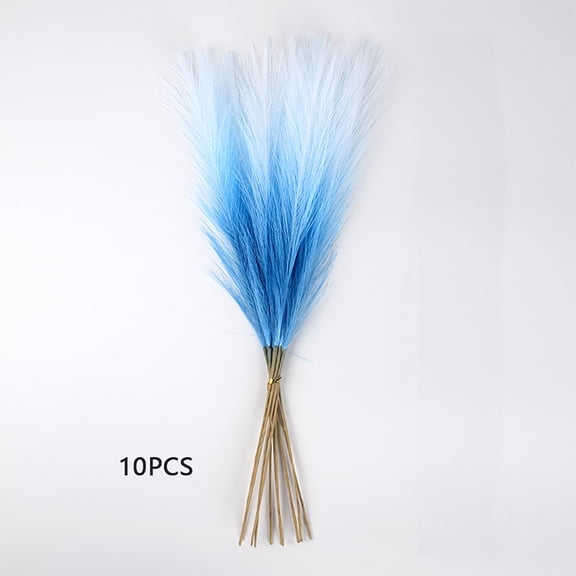 chaungfeng 10 Pcs Pampas Grass Ornaments, 21.7 Inch Faux Pampas Grass Artificial Dried Flowers Small Vase Filler for Home Porch Window Wedding Decor Photo Props