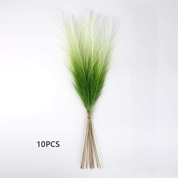 chaungfeng 10 Pcs Pampas Grass Ornaments, 21.7 Inch Faux Pampas Grass Artificial Dried Flowers Small Vase Filler for Home Porch Window Wedding Decor Photo Props