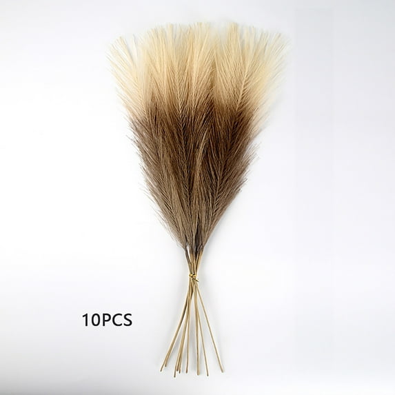chaungfeng 10 Pcs Pampas Grass Ornaments, 21.7 Inch Faux Pampas Grass Artificial Dried Flowers Small Vase Filler for Home Porch Window Wedding Decor Photo Props