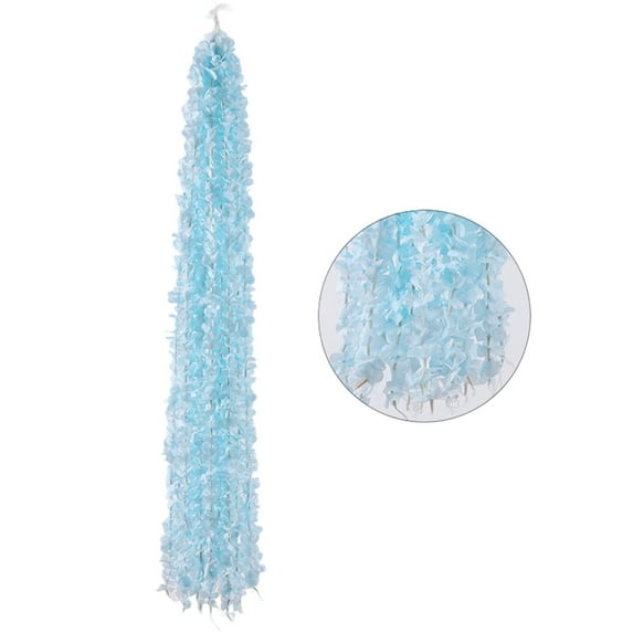 chaungfeng 10 Vines of Wisteria Flower Garland, 39 Inch Artificial Flower Strings, Fake Hanging Flowers, Silk Wisteria Flower Vine for Wedding, Garden Decoration (Sky Blue - 10 Vines)
