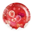 thumbnail image 1 of chaungfeng 10Pcs Valentine's Party Round Paper Plates, 7 Inch Disposable Heart Paper Plates Valentines Red Pink Tableware Dinnerware Set for Bridal Shower Wedding Party Decor Supplies, 1 of 6