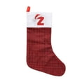thumbnail image 1 of chaungfeng 11.4 x 17.7 Inch Red Knit Christmas Stockings, Personalized Initial Christmas Stocking, Family Holiday Xmas Party Decor (Letter Z), 1 of 5