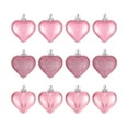 thumbnail image 1 of chaungfeng 12Pcs Heart Ornaments, Multi Finish Heart Baubles Hanging Ornaments for Valentine’s Day Decor Mother's Day Christmas Tree Wedding Anniversary Party Decoration(Pink), 1 of 6