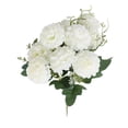thumbnail image 1 of chaungfeng 13.7In Artificial Hydrangea Silk Flowers Bouquet, Faux Hydrangea Stems for Wedding Centerpieces Home Decor (White), 1 of 6