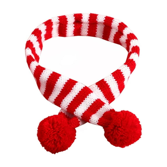 chaungfeng 15.74 Inches Pet Knitted Collar, Adjustable Scarf, Soft Woolen Scarf for Cats Dogs, Christmas and Seasonal Decoration