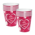 thumbnail image 1 of chaungfeng 16-Pack Disposable Paper Cups, Red Heart Valentine's Day Design, for Beverages, Festive Parties, Everyday Use, 1 of 6