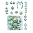 thumbnail image 1 of chaungfeng 16-Piece Christmas Ball Ornaments Set, Candy Cane Mint Green and White Shatterproof Christmas Tree Decorations, Variety Hanging Ornaments for Xmas Trees Holiday Party Decor, 1 of 5