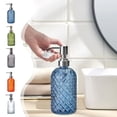 thumbnail image 1 of chaungfeng 16oz Glass Soap Dispenser, Kitchen and Bathroom Refillable Soap Dispenser with Rust Resistant Stainless Steel Pump for Hand Soap, Lotion Glass Liquid Dispenser (Blue), 1 of 6