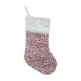thumbnail image 1 of chaungfeng 18 Inch Christmas Socks Sequin Stockings: Family Decor Hanging Ornament for Fireplace Xmas Season Glowing Sequin Party Decorative (Pink), 1 of 5