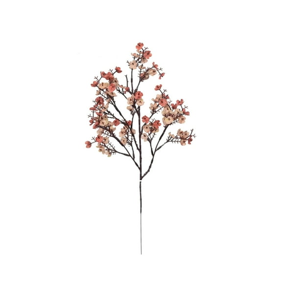 chaungfeng 19.3 Inches Artificial Wintersweet Flower Bouquet, Winter Plastic Floral Arrangement, Simulated Bloom Stem Display, for Desktop, Table, Holiday Decor