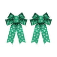 thumbnail image 1 of chaungfeng 2-Pack Christmas Snowflake Pattern Bows, for Gift Wrapping, Tree Decor, Wreath, Craft, Wedding, Party, Red Green Bows for Bakery Candy Bags, Home Decor, 9x13 Inches, 1 of 6
