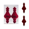 thumbnail image 1 of chaungfeng 2-Pack Christmas Tree Ball Ornaments Set, Burgundy Velvet Decorative Hanging Baubles, Conical Shaped Decorations for Xmas Tree, Wreath, Garland, Holiday Party Decor, Gift, 1 of 6