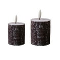 thumbnail image 1 of chaungfeng 2 Pcs Bark Texture Candles, LED Flameless Set, One Large and One Small, Battery Powered, for Christmas Decor, Winter Home Ambiance, 1 of 6