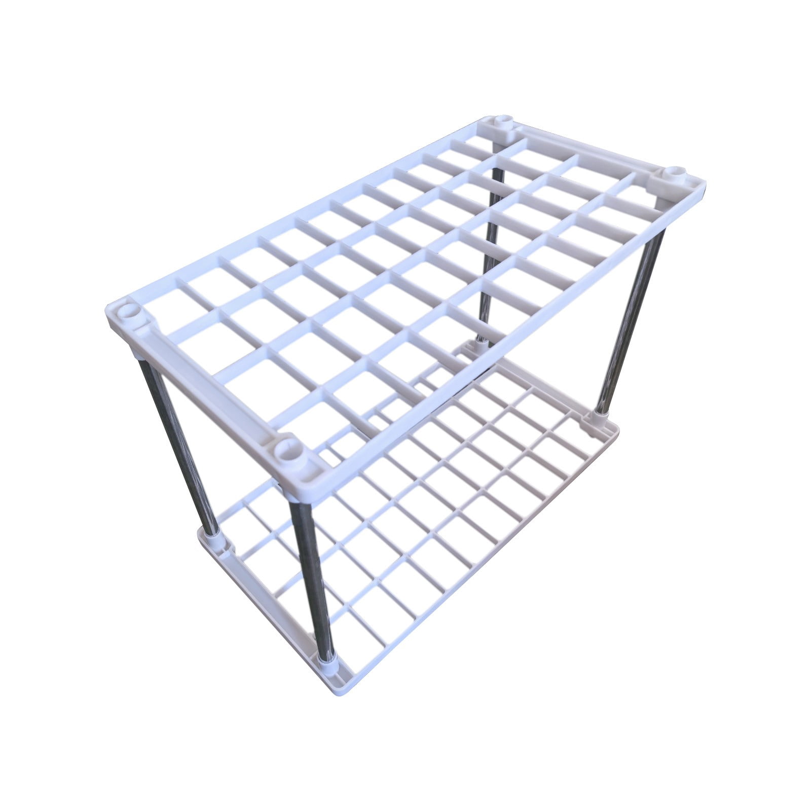 chaungfeng 2 Tier Plastic Storage Shelf, Multifunctional Hollow Out ...