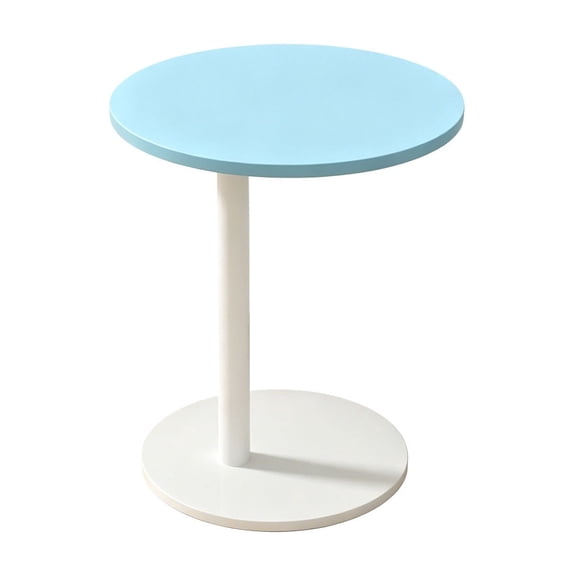 chaungfeng 20" Round Bar Table, Modern Stylish Side Table with Base for Living Room Bedroom Office Patio Bistro, Portable Couch Table Bedside Table Blue