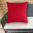 thumbnail image 1 of chaungfeng 20"x20" Red Outdoor Solid Waterproof Throw Pillow Covers, Pack of 1 Decorative Square Linen Garden Farmhouse Cushion Case for Patio Tent Balcony Couch Sofa, 1 of 7