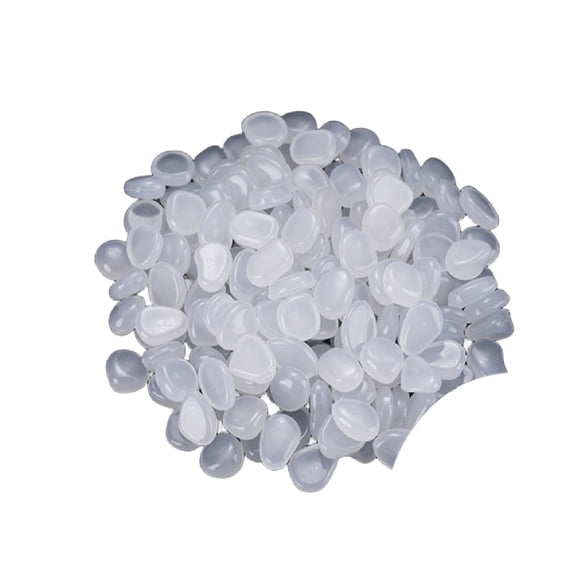 chaungfeng 200 PCS Decorative Stones Glow in the Dark Rocks, Garden Pebbles Rocks Luminous Stones Glow Rocks for Outdoor Decor Walkway Driveway Garden Fish Tank Halloween (White)