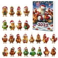 thumbnail image 1 of chaungfeng 2025 Christmas Advent Calendar, 24-Day Cute Chicken Theme Countdown Calendar Acrylic Nativity Pendants Set, Countdown to Christmas with Hanging Ornaments for Xmas Tree Decor, 1 of 5