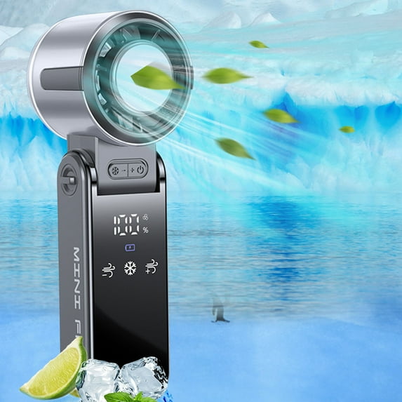 chaungfeng 2025 Handheld Fan Outdoor Neck-hanging Ice Compress High-speed Violent Folding Handheld Fan Usb