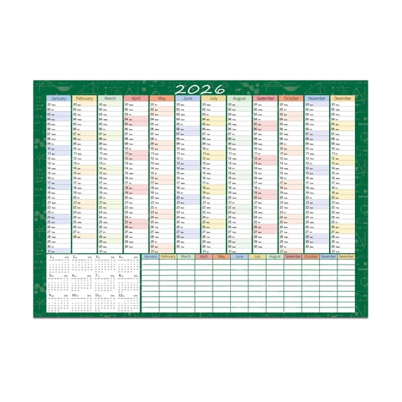 chaungfeng 2026 Wall Planner Calendar, Year Planner 2026 Wall, 29 X 20 Inch Big Assed Calendar, with Tip Labels & Sticker for Home Classroom Office Task Study Reading