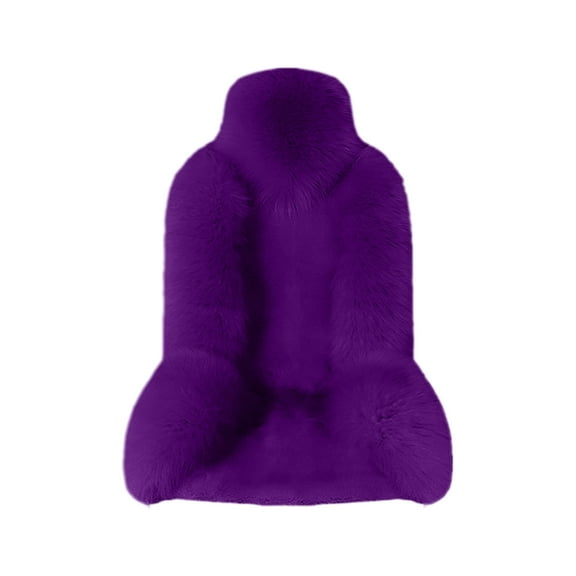 chaungfeng 23.6"x47.2" Fluffy Car Seat Cover-Fuzzy Fur Auto Cushion for Universal Automotive Protector (Purple, 1 Pcs Front Seat Cover)