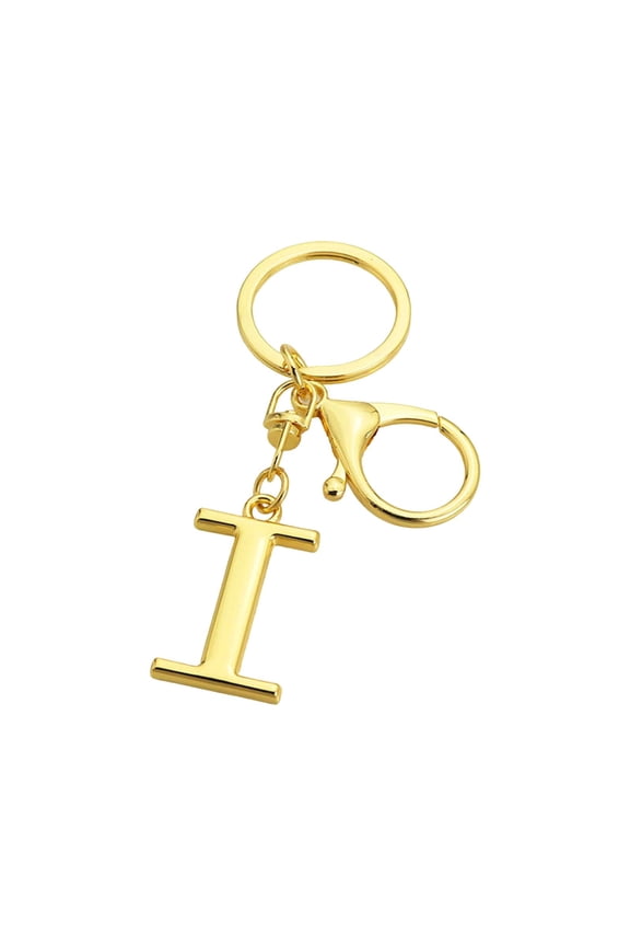 26 Initial Letter Keychain, Personalized Metal Letter Pendant for Gift, Bag Decor, 1.18"x1.38"