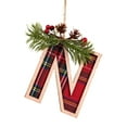 thumbnail image 1 of chaungfeng 26 Letters Christmas Ornament, Personalized DIY Christmas Tree Ornaments, Xmas Stocking Tag, Farmhouse Rustic Wooden Decoration, 7.4"x4.7", 1 of 7
