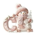 thumbnail image 1 of chaungfeng 26 Snowman Alphabet Ornaments for Christmas Tree, 2D Flat Acrylic Initial Letter Pendant, Mini Hanging Decorations for Party Gifts Decor 3.15", 1 of 5