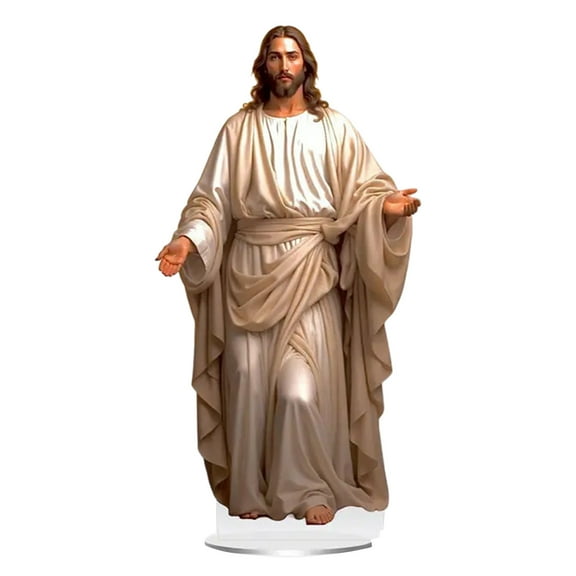 chaungfeng 2D Acrylic Desktop Decoration, Christmas Jesus Printing Ornament, for Valentine's Day, Mother's Day, Father's Day Gift, Easter Crafts
