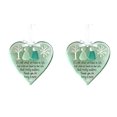 thumbnail image 1 of chaungfeng 2PC Heart-Shaped Sea Glass Friendship Decor - 3.15" Timeless Friendship Heart Keepsake - Green Pendant for Christmas Tree Hanging Ornaments, Sea Glass Art for Best Friends, 1 of 9