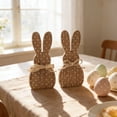 thumbnail image 1 of chaungfeng 2PCS Easter Bunny Decor Spring Decorations for The Home, Natural Wooden Table Centerpiece Signs for Home Dining Room Desk Office (Wave point-2pcs), 1 of 9