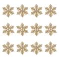 thumbnail image 1 of chaungfeng 3.94 Inches Christmas Plastic Snowflake Ornaments, 12-Pack 10cm Gold Hollow Design Set, for Christmas Tree, Window Display, Festival Decor, 1 of 6