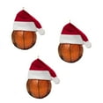 thumbnail image 1 of chaungfeng 3 Pcs Christmas Hat Basketball Pendants, Decorative Sports Ball Hanging Baubles, Ornaments for Xmas Tree, Wreath, Garland, Holiday Party Decor, Gift, 1 of 4