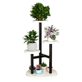 thumbnail image 1 of chaungfeng 3 Tier Plant Stand Indoor, Metal Wood Plant Stands for Indoor Plants Multiple, Corner Tiered Flower Plants Shelf Stand for Living Room Bedroom, 1 of 6