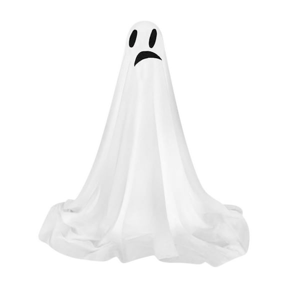 chaungfeng 33.5Inch Lighted Halloween Ghost Decorations - Realistic Glowing Standing Ghost, Black Eyes, White Cloth Cover for Outdoor Yard, Porch, Lawn Spooky Party Decor