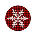 thumbnail image 1 of chaungfeng 35.4 Inch Christmas Tree Skirt, Red Printed Snowflake Reindeer Tree Skirt, for Living Room, Holiday Decor, 1 of 6
