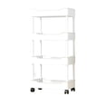 thumbnail image 1 of chaungfeng 4 Tier Rolling Cart with Wheels, Multifunctional Designed Storage Cart, Snack Cart, Bedside Cart, Small Rolling Cart for Kitchen, Bathroom, Balconies, Living Room, Bedrom, 1 of 6